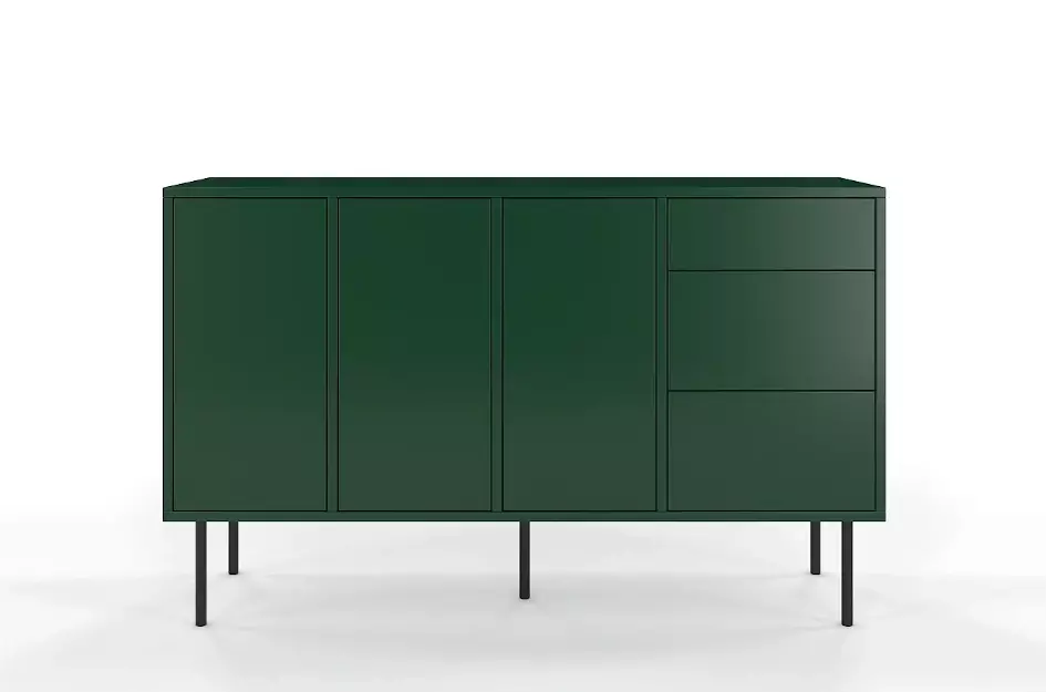 Zielona nowoczesna komoda Dancan MIRKA / szer. 130 cm
