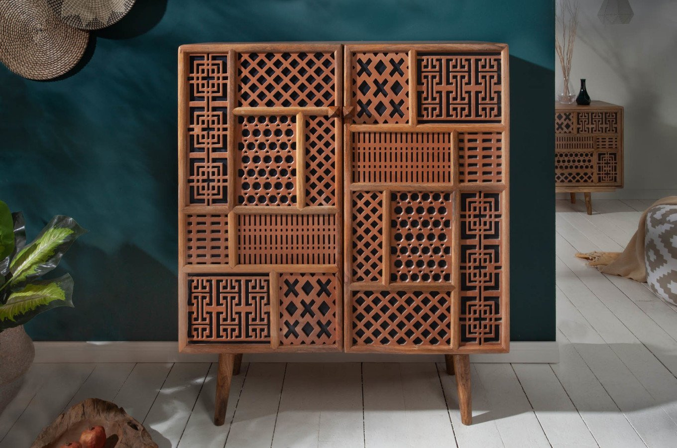 Drewniana komoda MARRAKESCH / 100x45x120 cm