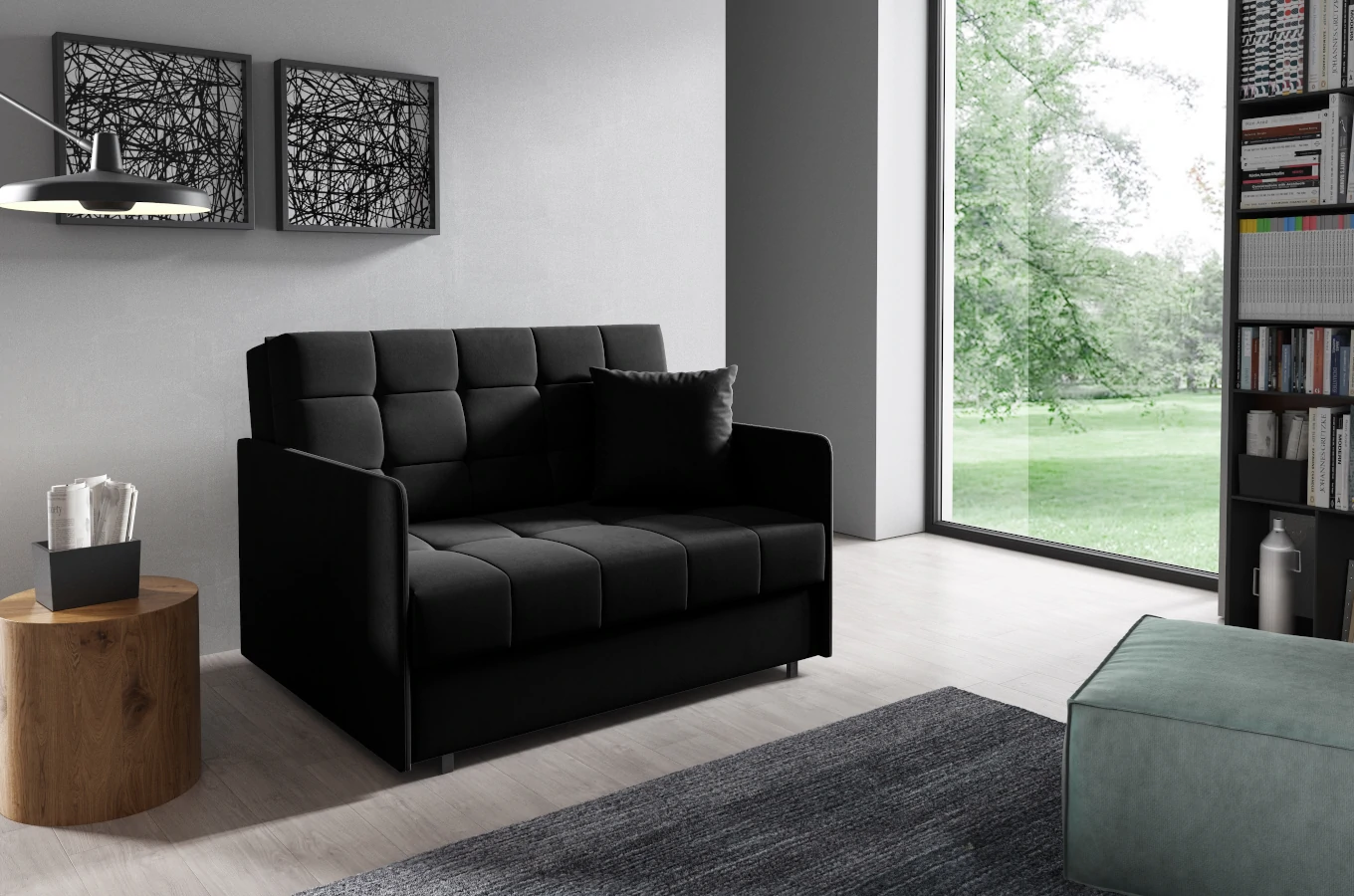 Klasyczna sofa MAXI z funkcją spania / szerokość 125 cm