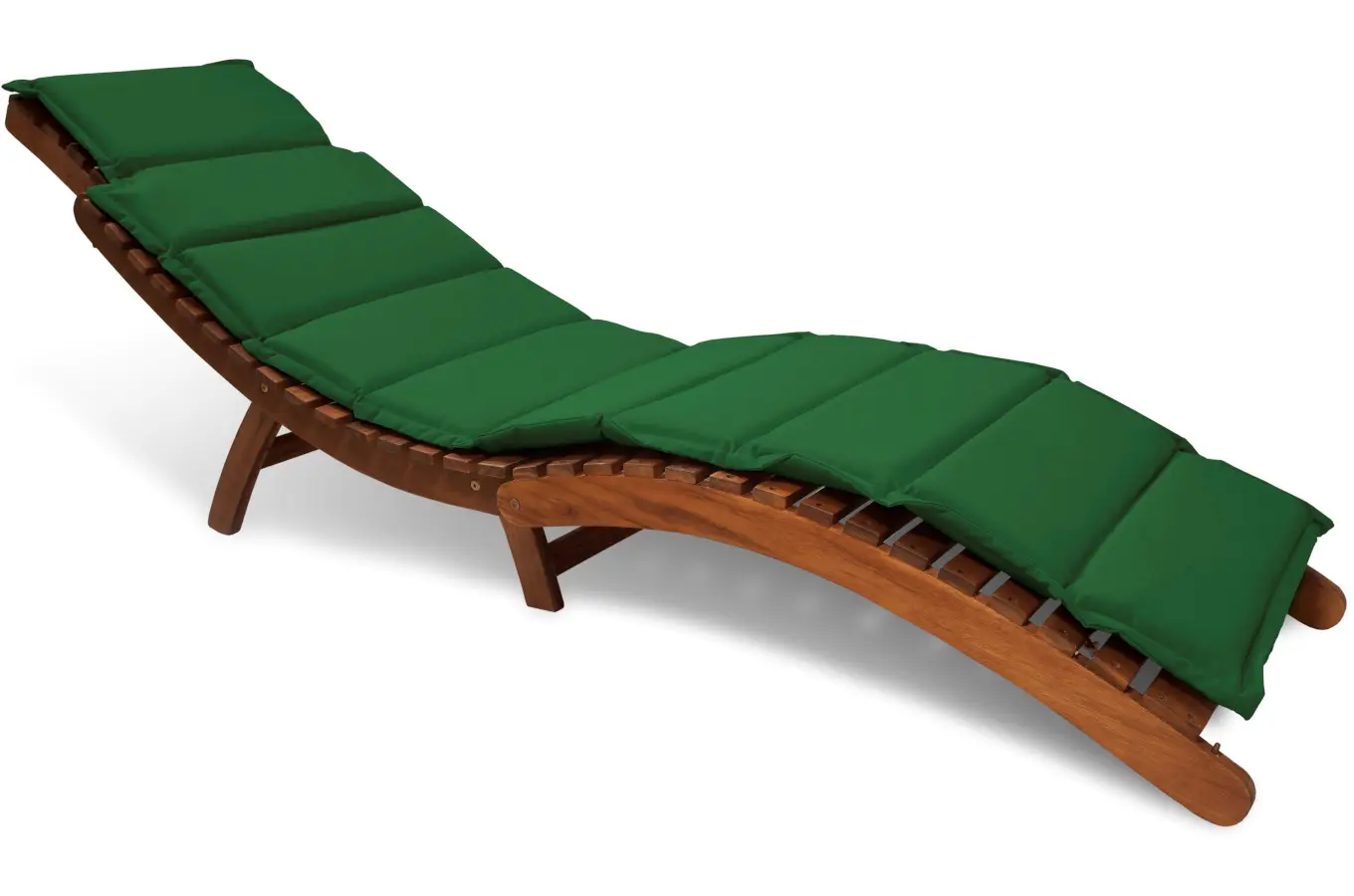 Leżak ogrodowy ONDA z zieloną poduszką