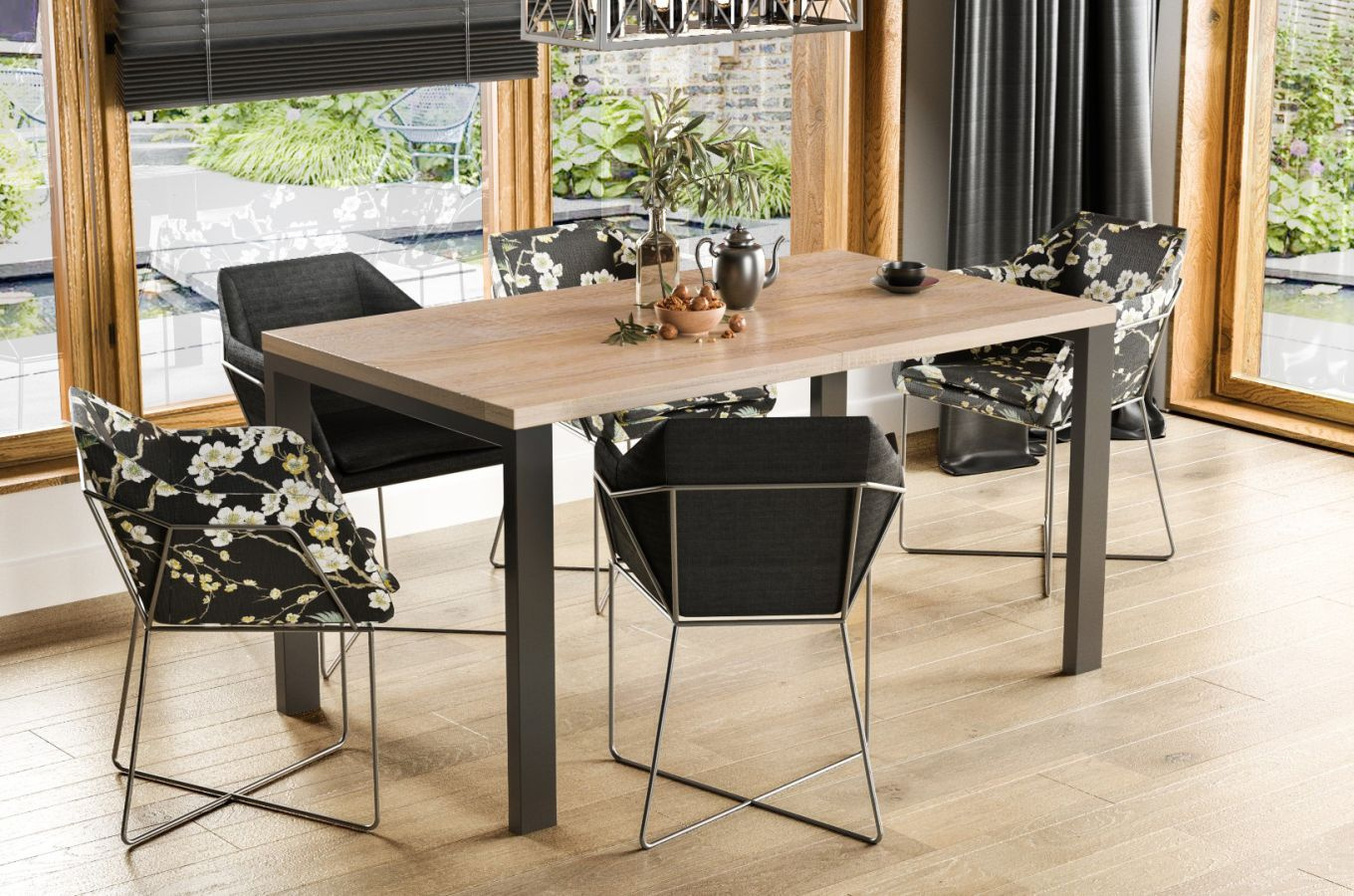 Nowoczesny rozkładany stół GARANT 80-215 x 80 cm (dąb sonoma)