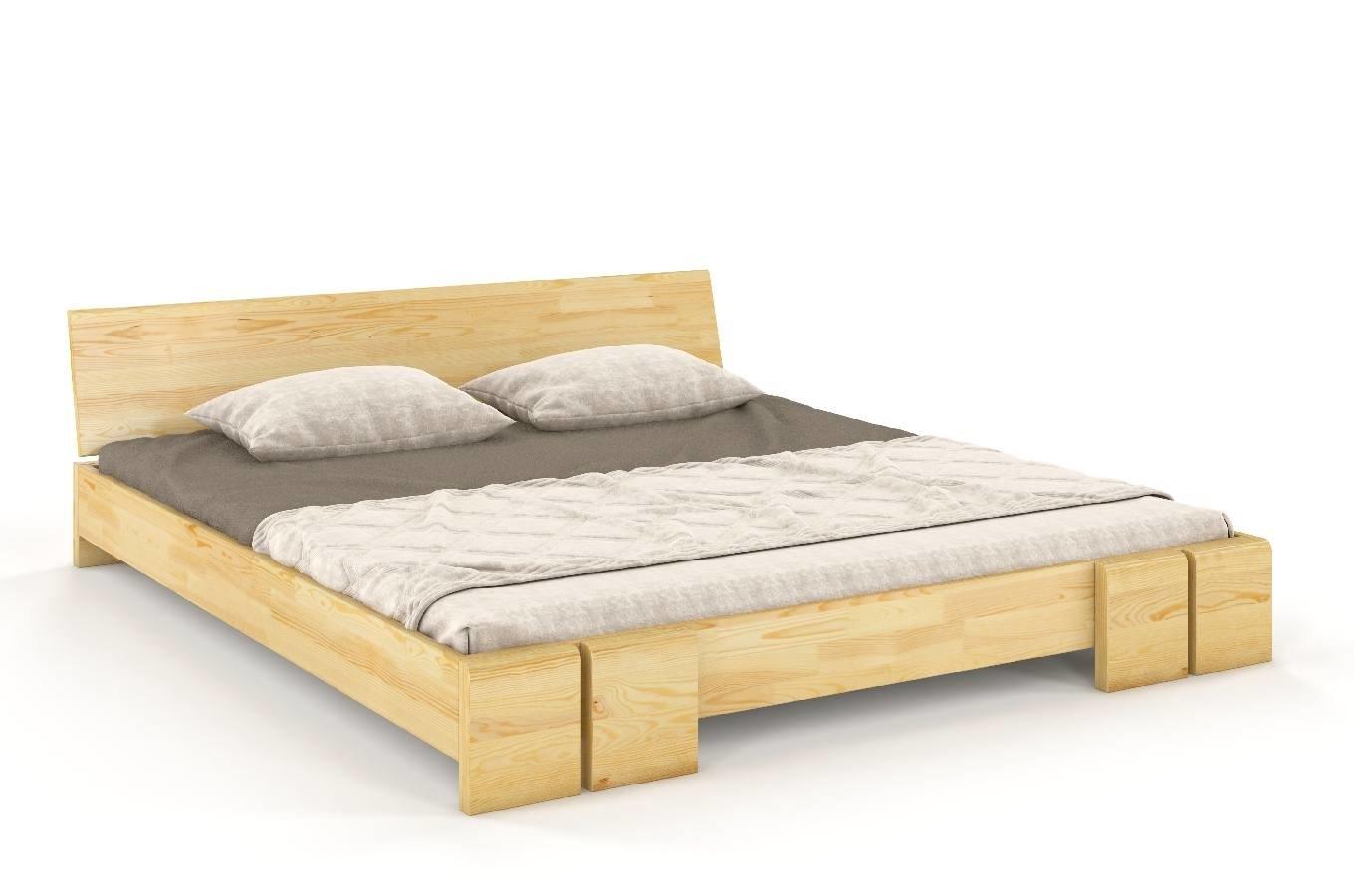 Wysyłka w 48h. Łóżko drewniane sosnowe Skandica VESTRE Niskie / 200x200 cm, kolor naturalny 