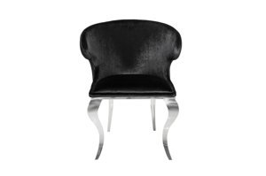 Czarne Krzesło tapicerowane MODERN BAROCK / zestaw 2 sztuk