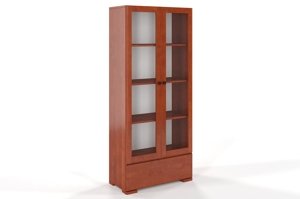 Drewniana bukowa witryna ze szklanymi drzwiami Visby SANDEMO 1S80 / kolor naturalny