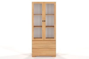 Drewniana bukowa witryna ze szklanymi drzwiami Visby SANDEMO 2S80