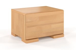 Drewniana szafka nocna bukowa Visby Sandemo 1S / kolor biały