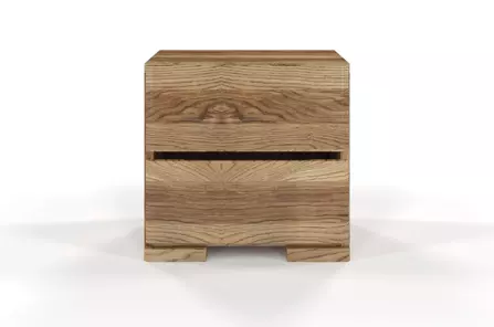 Drewniana szafka nocna dębowa Visby Sandemo High 2S / szer. 40 cm