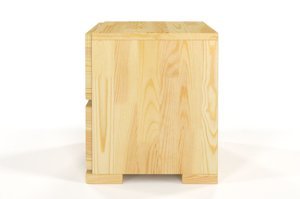 Drewniana szafka nocna sosnowa Visby Sandemo High 2S / kolor biały