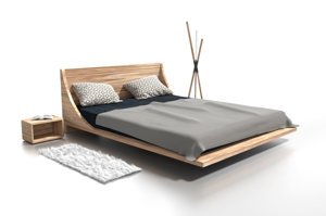 Drewniane łóżko do sypialni RUSS