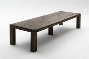 Duży drewniany dębowy stół LEEDS 300 x 120 cm / dąb lity postarzany
