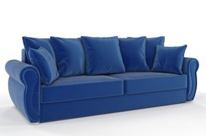 Elegancka 3-osobowa sofa BONA w angielskim stylu z funkcją spania i pojemnikiem na pościel