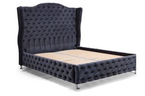 Eleganckie łóżko tapicerowane do sypialni VALENTINO w stylu glamour
