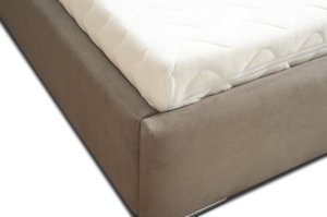 Klasyczne łóżko tapicerowane do sypialni DELLEN pikowane guzikami wzór karo