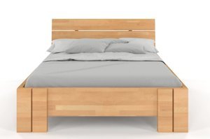 Łóżko drewniane bukowe Visby ARHUS High / 180x200 cm, kolor biały