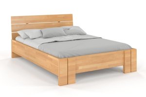 Łóżko drewniane bukowe Visby ARHUS High / 200x200 cm, kolor palisander
