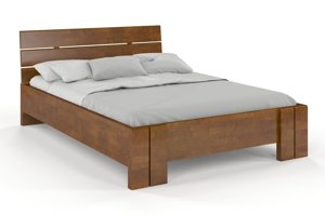 Łóżko drewniane bukowe Visby Arhus High BC Long (Skrzynia na pościel) / 160x220 cm, kolor naturalny