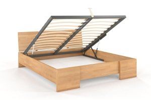 Łóżko drewniane bukowe Visby Hessler High BC (skrzynia na pościel)