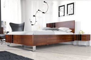 Łóżko drewniane bukowe Visby KIELCE / 140x200 cm, kolor palisander