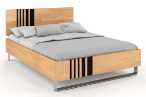 Łóżko drewniane bukowe Visby KIELCE / 180x200 cm, kolor orzech