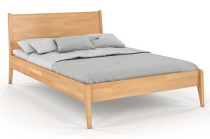 Łóżko drewniane bukowe Visby RADOM / 140x200 cm, kolor orzech