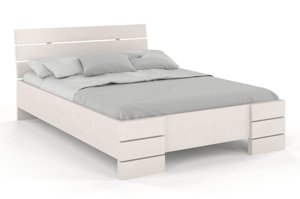 Łóżko drewniane bukowe Visby Sandemo High / 90x200 cm, kolor biały