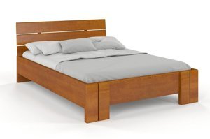 Łóżko drewniane sosnowe Visby Arhus High / 180x200 cm, kolor biały