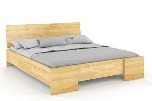 Łóżko drewniane sosnowe Visby Hessler High BC (skrzynia na pościel) / 200x200 cm, kolor biały