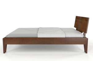 Łóżko drewniane sosnowe Visby POZNAŃ /140x200 cm, kolor orzech