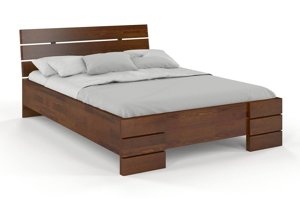 Łóżko drewniane sosnowe Visby Sandemo High / 140x200 cm, kolor biały