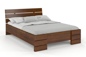 Łóżko drewniane sosnowe Visby Sandemo High / 180x200 cm, kolor palisander