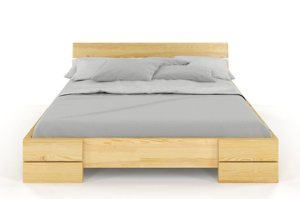 Łóżko drewniane sosnowe Visby Sandemo LONG (długość + 20 cm) / 90x220 cm, kolor orzech