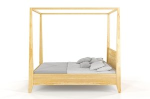 Łóżko drewniane sosnowe z baldachimem Visby CANOPY