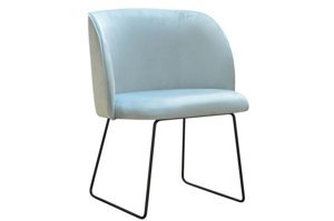 Nowoczesne krzesło tapicerowane INGE U na metalowych nogach