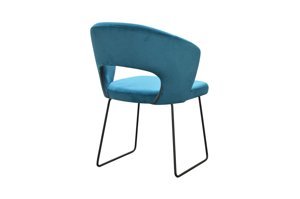 Nowoczesne krzesło tapicerowane KLEMENS U na metalowych nogach