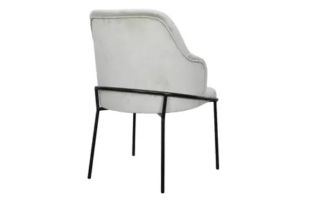 Nowoczesne krzesło tapicerowane TUNDRA z czarnymi nogami