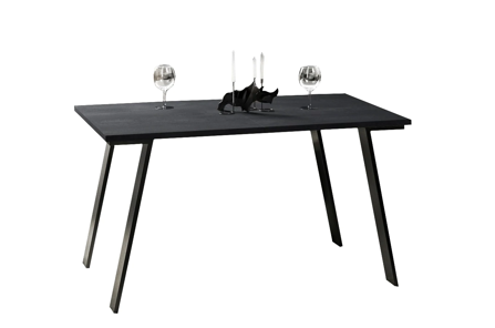 Nowoczesny rozkładany stół LIWIA 130-210 x 80 cm (ciemny beton)
