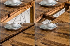 Rozkładany, drewniany stół LAGOS / 160-240 cm