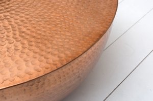 Stolik kawowy z młotkowanego aluminium OPTIK / miedziany 60 cm