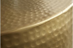 Stolik kawowy z młotkowanego aluminium OPTIK / podpalany złoty 60 cm