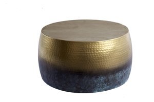 Stolik kawowy z młotkowanego aluminium OPTIK / podpalany złoty 60 cm