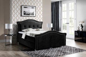 Stylowe tapicerowane łóżko kontynentalne do sypialni ENRICA