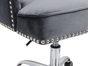 Tapicerowane krzesło biurowe VICTORIAN szare