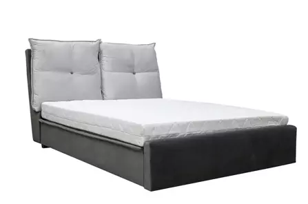Tapicerowane łóżko SIESTA z zagłówkiem z poduszek